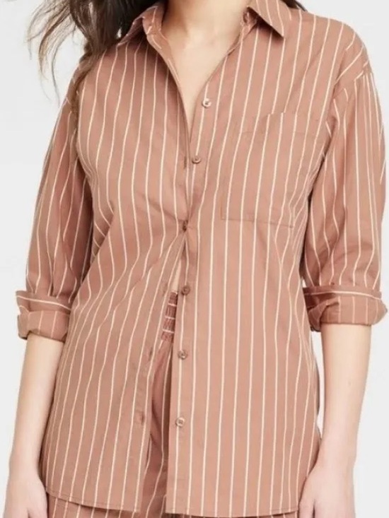 a new day Tops - A New Day Striped Button Down Shirt - Size M